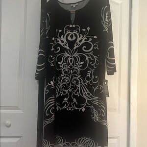 Elegant Black and White Dress